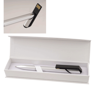 Химикалка с персонализиран надпис и USB памет