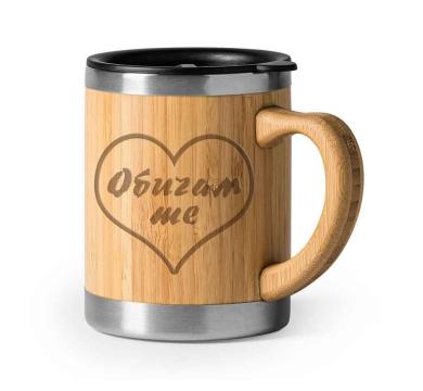 Бамбукова чаша с дръжка