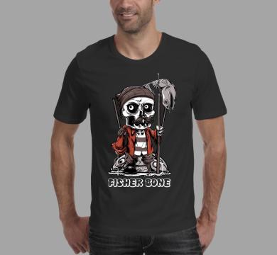 Тениска с щампа Fisher skull