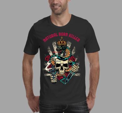 Тениска с щампа Natural Born Killer