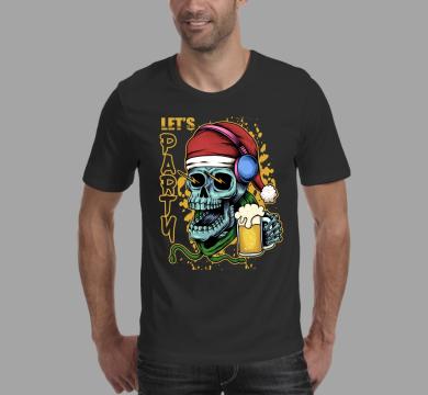 Тениска с щампа Let's party