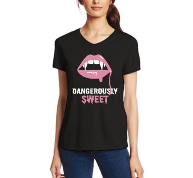 Тениска с щампа Dangerously sweet
